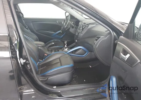 2013 Hyundai Veloster Turbo W/Blue from USA, damaged, VIN KMHTC6AEXDU167848